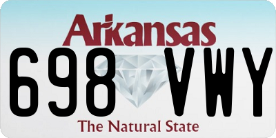 AR license plate 698VWY