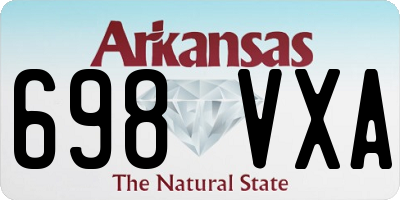 AR license plate 698VXA