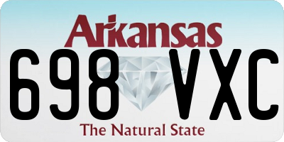 AR license plate 698VXC