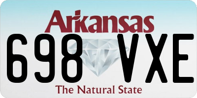 AR license plate 698VXE