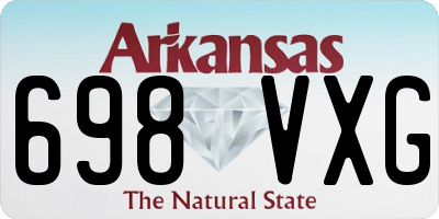 AR license plate 698VXG