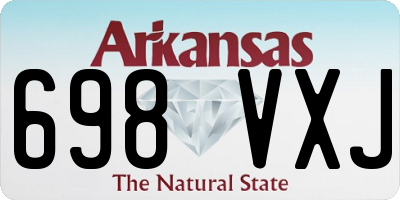AR license plate 698VXJ