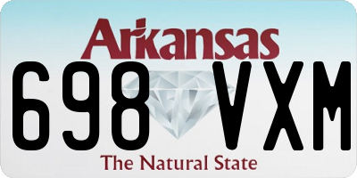 AR license plate 698VXM