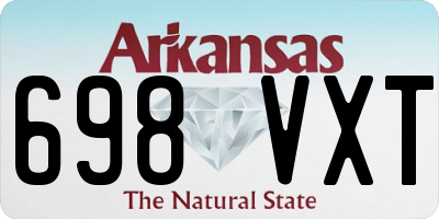 AR license plate 698VXT