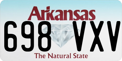 AR license plate 698VXV