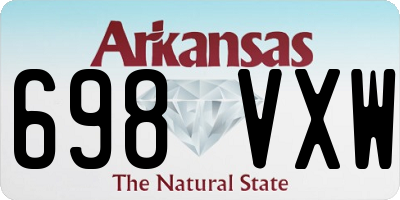 AR license plate 698VXW