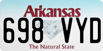 AR license plate 698VYD