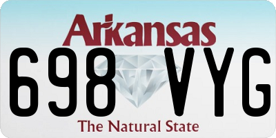 AR license plate 698VYG