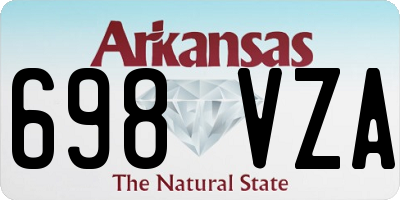 AR license plate 698VZA