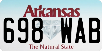 AR license plate 698WAB