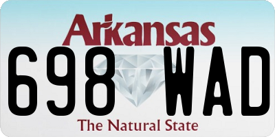 AR license plate 698WAD
