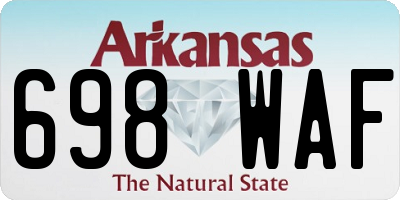 AR license plate 698WAF