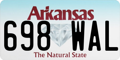 AR license plate 698WAL