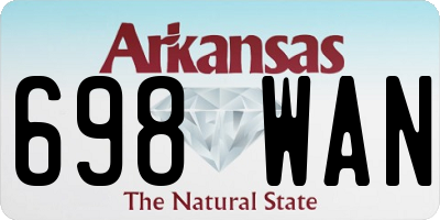 AR license plate 698WAN