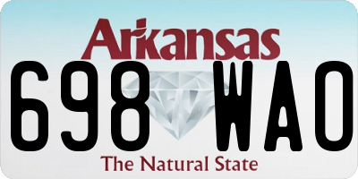 AR license plate 698WAO