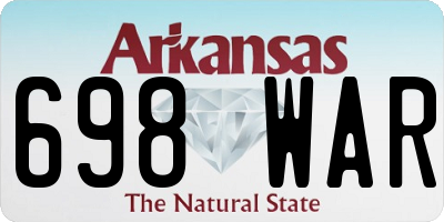 AR license plate 698WAR