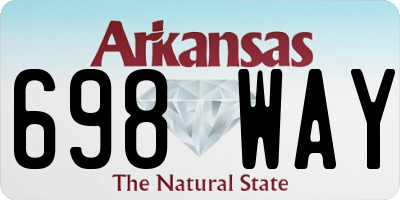 AR license plate 698WAY
