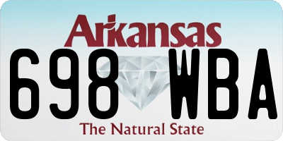 AR license plate 698WBA
