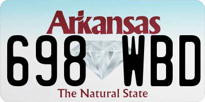 AR license plate 698WBD