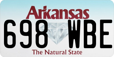 AR license plate 698WBE