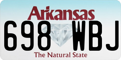 AR license plate 698WBJ