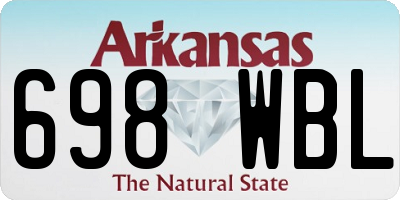 AR license plate 698WBL