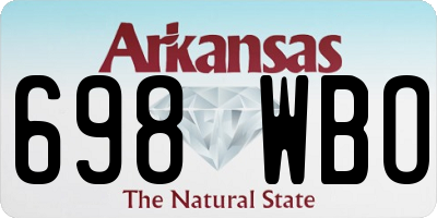 AR license plate 698WBO