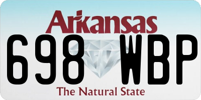 AR license plate 698WBP
