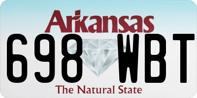 AR license plate 698WBT