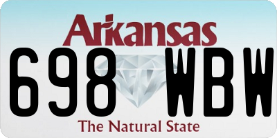 AR license plate 698WBW