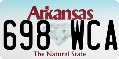 AR license plate 698WCA