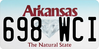 AR license plate 698WCI