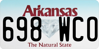 AR license plate 698WCO