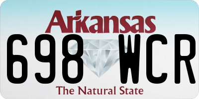 AR license plate 698WCR