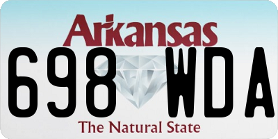 AR license plate 698WDA