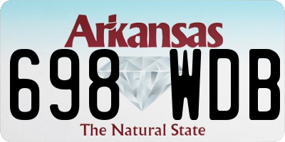 AR license plate 698WDB