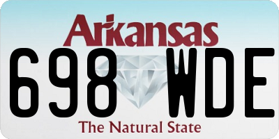 AR license plate 698WDE
