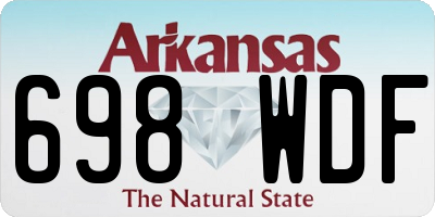 AR license plate 698WDF