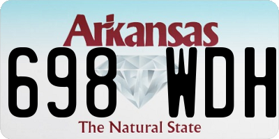AR license plate 698WDH