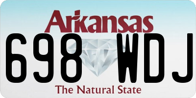 AR license plate 698WDJ