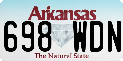 AR license plate 698WDN