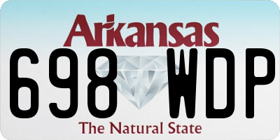 AR license plate 698WDP