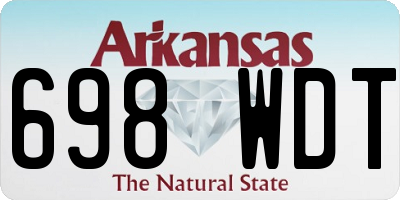 AR license plate 698WDT