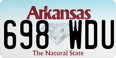 AR license plate 698WDU