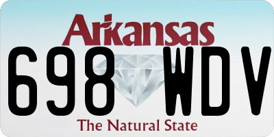 AR license plate 698WDV