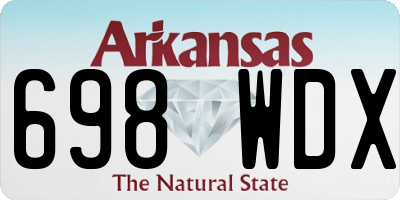 AR license plate 698WDX