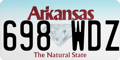 AR license plate 698WDZ