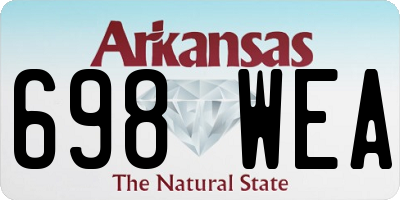 AR license plate 698WEA