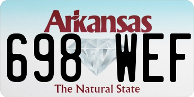 AR license plate 698WEF