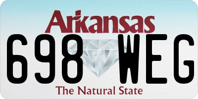 AR license plate 698WEG